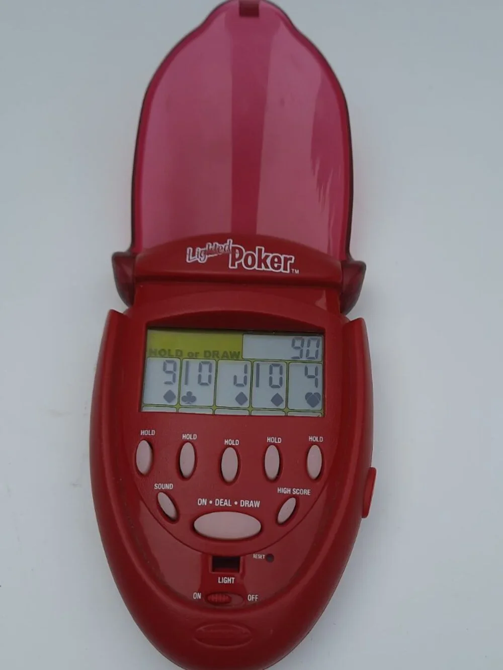 Mattel Lighted Poker Hand Held Game,  AAA Batteries Electronic Tested Works